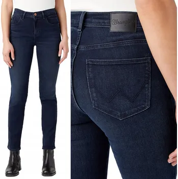Dámské džíny Wrangler SLIM Kourt DÁMSKÉ DŽÍNY S VYSOKÝM PASEM, STŘIH SLIM W27 L32