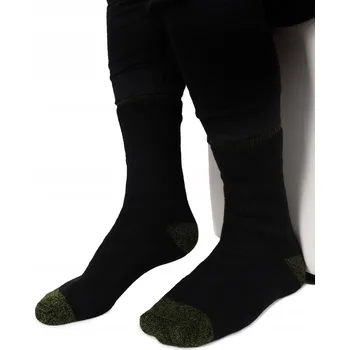 Pánské ponožky černé se zelenou 43-46 YOCLUB