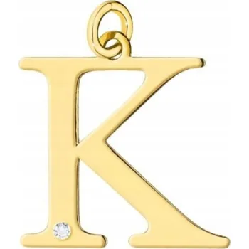 Přívěsek ZLATÝ PŘÍVĚSEK MALÉ PÍSMENO K S BRILIANTEM 585