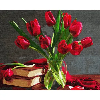 Obraz Obraz k vymalování podle čísel Antrapi Kytice tulipánů 40x50 cm