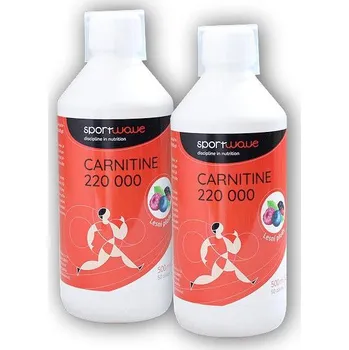 Spalovač tuku Sportwave 2x L-Carnitine 220000 500ml Lesní plody + DÁREK