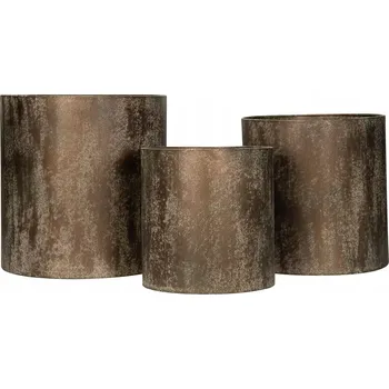 Květináč Béžový kovový Květináč Skandi.pl 33,5 cm x 33,5 x 35 cm