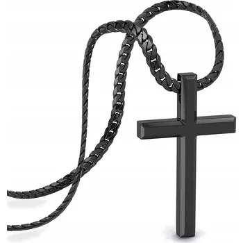 Náhrdelník SERASAR, Náhrdelník z nerezové oceli pro muže [Víra] - Černá barva