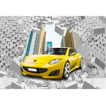 Fototapeta Fototapeta do pokoje chlapce 3D Auto Závodní auto 368x254 cm