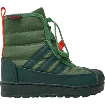 Dívčí zimní obuv Adidas dětské kozačky textilní zelené velikost 26
