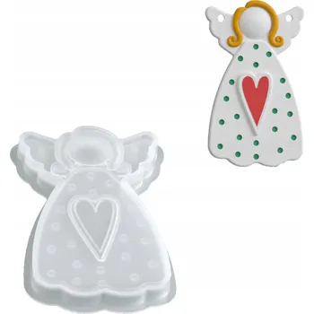 Obraz Silikonová forma ANDÍLEK se srdcem S – pro výrobu voskových, sádrových a litých přívěsků