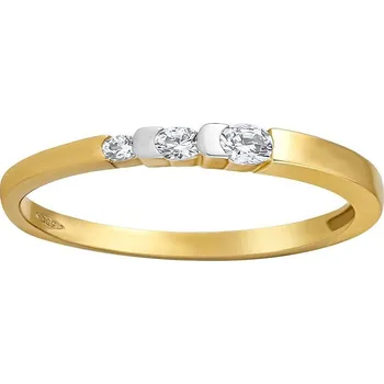 Prsten Zlatý prsten Tianna s Brilliance Zirconia ze žlutého a bílého 14kt zlata velikost obvod 61 mm FNNNF117RGYW-obvod 61 mm