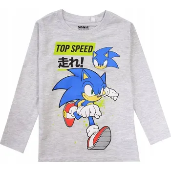 EplusM dětské tričko s dlouhým rukávem bavlna šedé, velikost 122