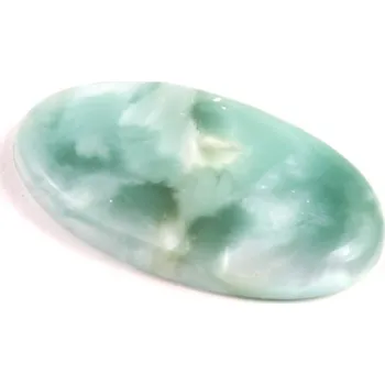 Přírodní kámen Kabošon Pectolite (zelený Larimar) č.8008 (47x25x7mm)