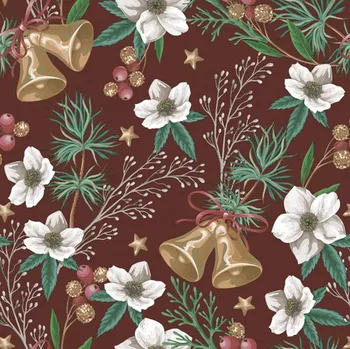 Pol-Mak Ubrousky MAKI L (20ks) Elegant Winter Back on Claret 602931