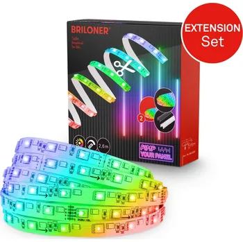 LED páska BRILONER Prodlužovací sada RGBW pro nástěnný panel – 260cm RGB LED pásek 8023252