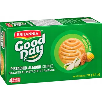 Sušenky s pistáciemi a mandlemi Good Day Britannia 231g