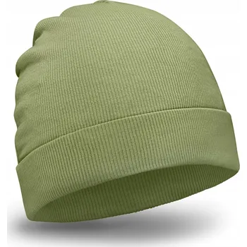 Čepice Dámská a pánská olivově bavlna Čepice 54-58 cm