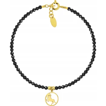 Náramek Náramek z přírodních kamenů Znamení Zvěrokruhu BERAN STŘÍBRO 925 POZLACENÁ DÁREK