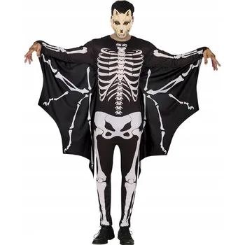 Karnevalový kostým Kostým Netopýr Kostra Halloween Kostlivec karneval pánský