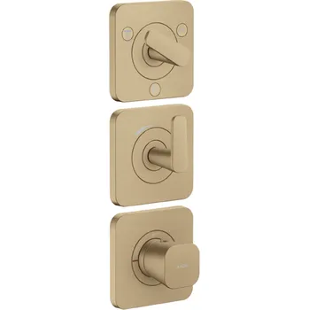 Vodovodní baterie Axor Citterio C - Podomítkový termostatický modul pro 3 spotřebiče, kartáčovaný bronz 49710140
