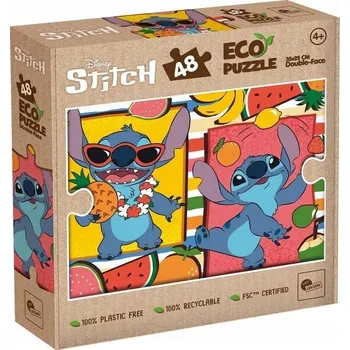 Puzzle Puzzle Eko 48 oboustranné Stitch - Lisciani