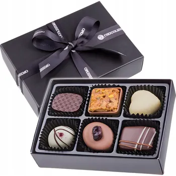 Bonboniéra Bonboniéra 6 čokoládových pralinek s mašlí