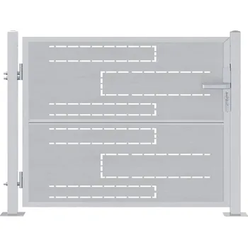 Zahradní brána se zámkem Stříbrná 100 x 75 cm Nerezová ocel