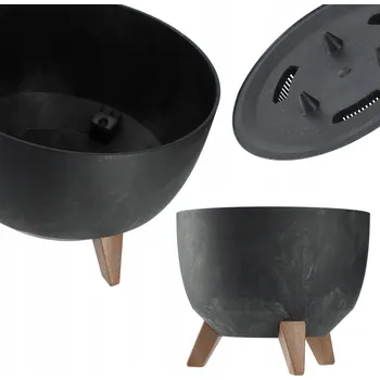 Květináč Černý plast Květináč Kadax 32,7 cm x 32,7 x 23,3 cm