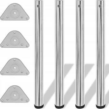 Stolová podnož 4 nohy ke stolu s nastavitelnou výškou 710 mm Chrom