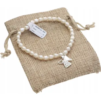 Náramek Stříbrný náramek s andílkem ke Svaté Přijímání stříbro 925