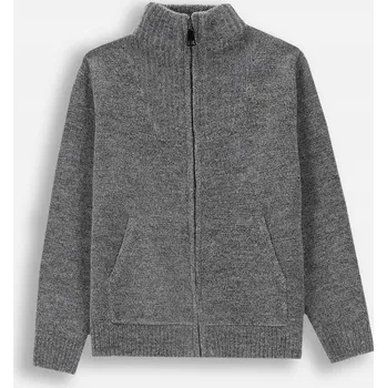 Dámský svetr Chlapecký propínací svetr grafitový s límcem, velikost 104 Coccodrillo ZC