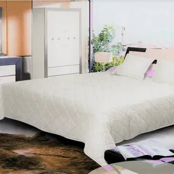 Přehoz na lůžko Přehoz na postel z bavlněného saténu 170x210 Matex gold bílý