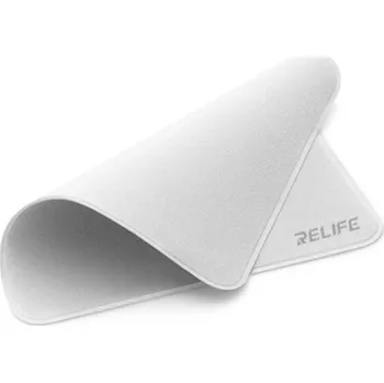 Utěrka RELIFE čisticí hadřík na obrazovky z mikrovlákna (15,7 x 15,7cm) - šedý