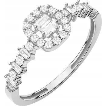 Prsten KRÁSNÝ STŘÍBRNÝ PRSTÝNEK Ag 925 se ZIRKONY vel. 20