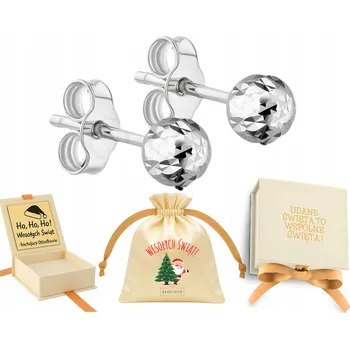 Náušnice NÁUŠNICE KULIČKY S DIAMANTOVÝM VÝBRUSEM STŘÍBRNÉ 7 MM