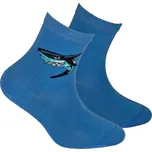 Chlapecké ponožky se vzorem WOLA ŽRALOK modré Velikost: 36-38
