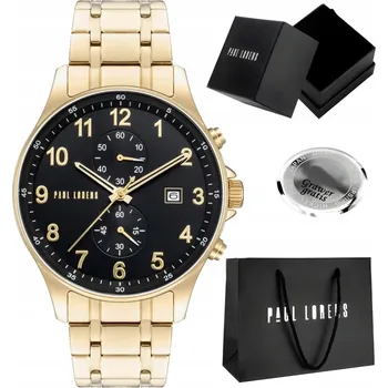 Hodinky Pánské hodinky Paul Lorens GHOST ocelové s chronografem a datumovkou GRAVÍROVÁNÍ