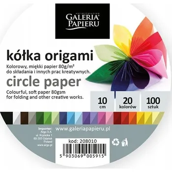 Barevný papír Origami papír Argo 20 listů 80 g/m2