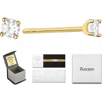 Náušnice Zlaté náušnice s brilianty šroubovací 585