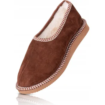 Dámské pantofle VLNĚNÉ BAČKORY Teplé Pantofle Kožené Domácí Pantofle 36-41 LIGPOLL