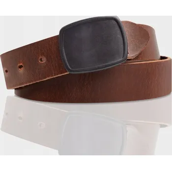 Opasek Kožený pánský Pásek Mustang hnědý elegantní s prémiovou sponou, Ke Kalhotám, velikost 105