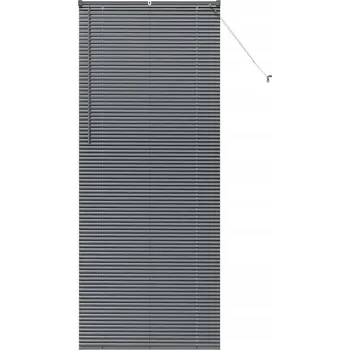 Žaluzie Okenní žaluzie se zatemňovací roletou, manuální ovládání, tmavě šedá, hliníková