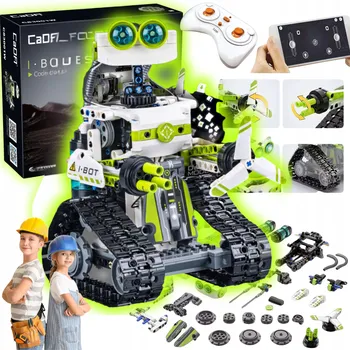 Robot STAVEBNICE CADA PROGRAMOVATELNÝ ROBOT RC – LED SVĚTLO A DÁLKOVÉ OVLÁDÁNÍ