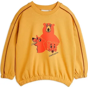 Chlapecká mikina Dětská bavlněná mikina Mini Rodini Camp Rodini 2562010113 hnědá 82X, vel. 116-122