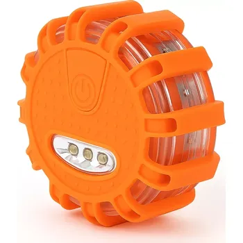 Osvětlení interiéru vozidel Nakida WL 9 Výstražné LED světlo 12+3 LED s magnetem, oranžové (výstražný maják | LED puk | SOS světlo do auta | magnetická svítilna | nouzové osvětlení | silniční signalizace | oranžový blikač | bezpečnostní světlo | pracovní lampa | road flare | výstraž