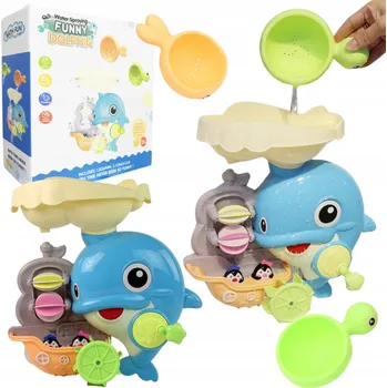 Sada Hračka Do Vany Delfín Vodopád Naběračky vody Želva Rybka