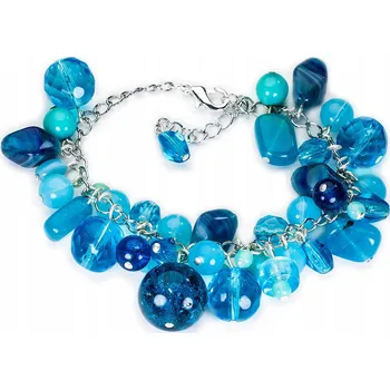 Náramek Skleněný náramek Kiara 16,5 cm modrý