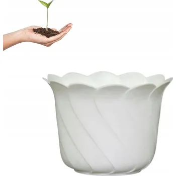 Květináč Obal 7,5 cm plast bílý