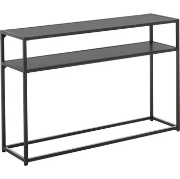 Noční stolek Černý konzolový stolek Ross 110 x 70 x 30 kov, MDF