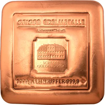 1.000 g investiční měděný ingot | Geiger Edelmetalle