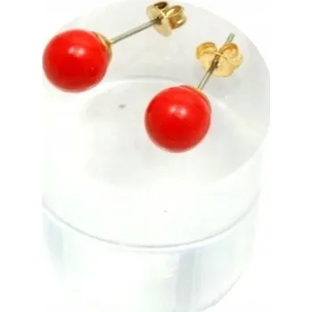 Náušnice Náušnice kuličky ČERVENÉ
