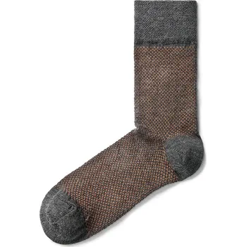 Pánské ponožky Vlnka Žakárové vlněné ponožky Merino oranžová velikost ponožek 38-39