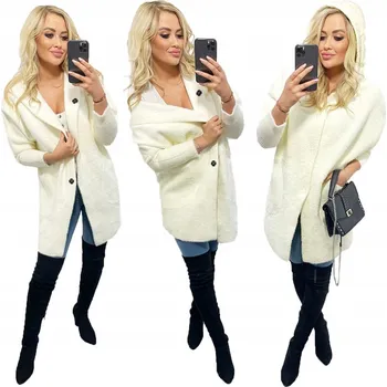 Dámský kabát Soprato dámský oversize kabát s kapucí 909 přechodný univerzální