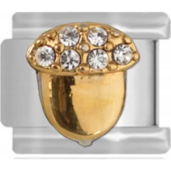 Přívěsek Článek do modulárního náramky - Žalud Zlatý Maybeme